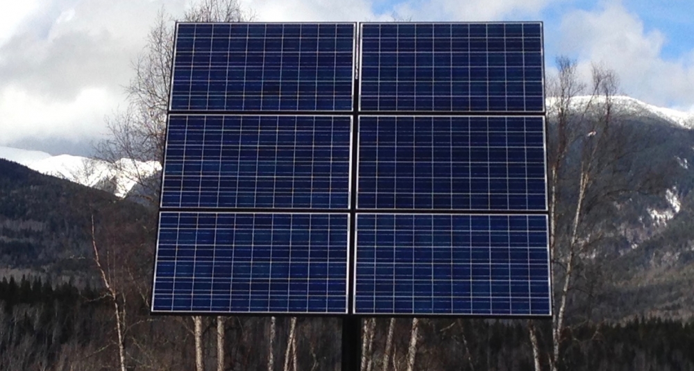 mounted solar panel at Bulkley Canyon Ranch